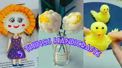 5 things Handicrafts//flower//frout net to duck//baby toy