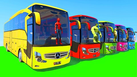 Color Big Bus Fun Gameplay with Songs