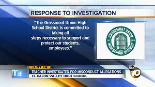 Teacher investigated for misconduct allegations