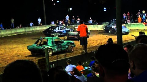 Relay For Life Boyle county Danville, KY Mini car demo derby 8-21-10 Heat 2 pt 2