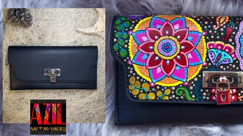 How I painted Mandala Wallet #5 | Step by Step Guide | Timelapse