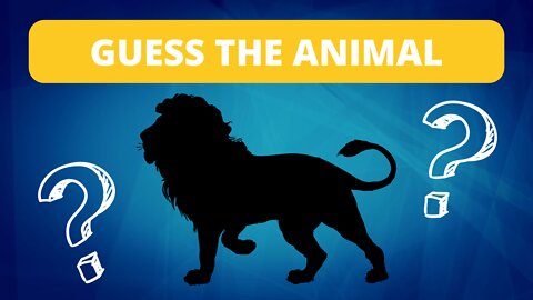 GUESS THE ANIMAL #1 - ANIMAL QUIZ GUESSING GAME