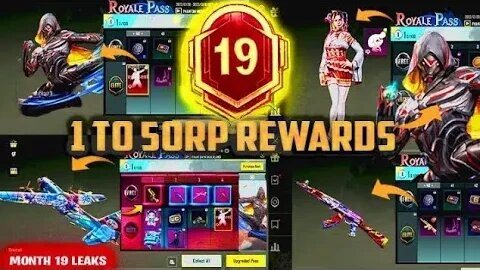 MONTH 19 ROYAL PASS // 1 TO 50 RP REWARDS // M19 ROYAL PASS LEAKS ( M19 ROYAL PASS PUBG MOBILE.....