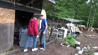 Moving Forklift Battery & Cleaning Off Grid Battery Shed