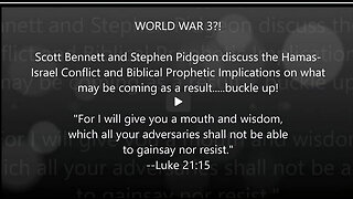 Scott Bennett & Stephen Pidgeon: The Hamas-Israel Conflict and more..2023-10-11