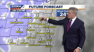 Mostly cloudy Friday, highs in the 30s