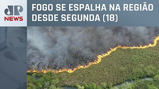 Incêndio de grandes proporções atinge Bonito, no Mato Grosso do Sul