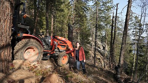 Getting Our Tractor Stuck On The Side Of A Mountain