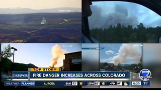 Firefighters battling several new wildfires across Colorado