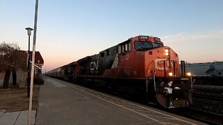 CN 2252 & CN 2268 Engines Potash Train In Ontario