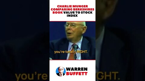 Charlie Munger Comparing Berkshires Book Value to Stock Index | Motivational Speech #shorts