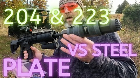 Over 500 Subscribers!!! 204 Ruger & 223 vs STEEL PLATE - Which packs the bigger punch?