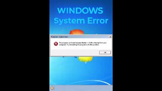 Windows SYSTEM ERROR comand prompt historia