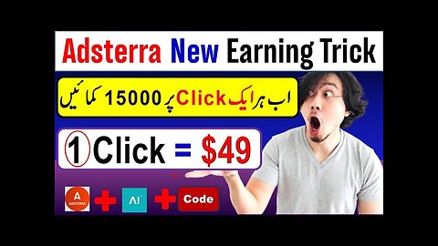 Adsterra Earning Trick | One Click 49$ | Adsterra Direct Link