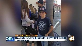 Family remembers 13-year-old killed in crash