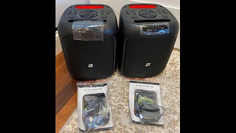 UnBoXing Look at Edison Professional Block Party 2.0 Bluetooth Portable Party Speaker 2 pk 310336