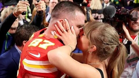 Taylor Swift, Travis Kelce kiss and hug each other after Super Bowl win