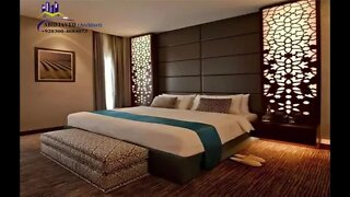 bed Room Wooden Wall Decorating ideas | Wall Interior For Living Room | Accent Wall Panel Lights