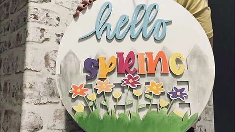 Paint Hello Spring Door Hanger Kit |Hard Working Mom |How to