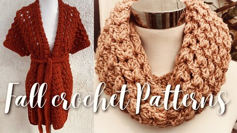 How to Crochet Easy Fall Cowl Scarf & Cardigan Poncho