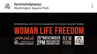 #InternationalDaytoEliminateViolinceaganistwomen Woman Life Freedom Rally