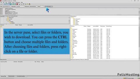 How to download files and folders to your computer using FileZilla FelizHosting