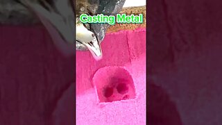 Metal Melting, Casting Pewter in Kinetic Sand