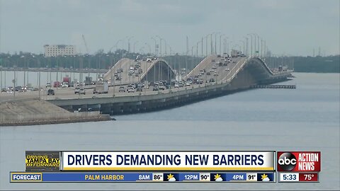 Drivers demand new barriers on Howard Frankland Bridge