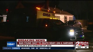 Man found shot to death near I-244 and Harvard