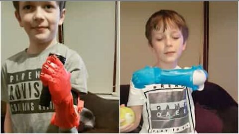 Dad builds his son a 3D robotic arm