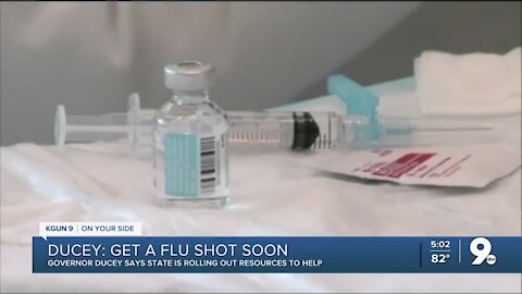 Ducey pushes flu vaccine amid COVID-19 pandemic
