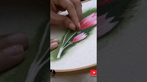 Hand Embroidery Design - Painting Art with Embroidery Stitches #embroiderydesign