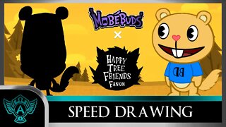 Speed Drawing: Happy Tree Friends Fanon - Surpriser | Mobebuds Style