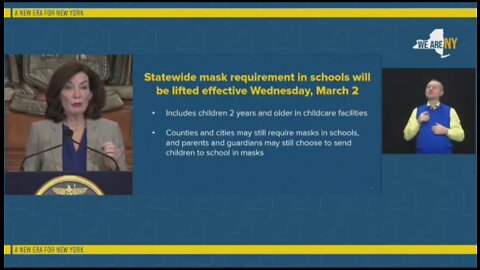 NY Gov Announces END to School Mask Mandates