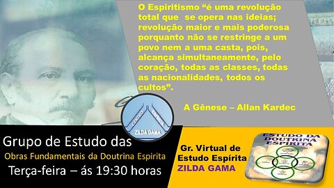 ZG 018/023 ESTUDO DAS OBRAS FUNDAMENTAIS DA DOUTRINA ESPÍRITA.