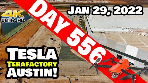 Tesla Gigafactory Austin 4K Day 556 - 1/29/22 - Tesla Terafactory Texas -GIGA TEXAS BUSY SATURDAY!