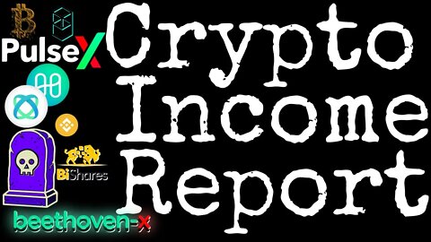 Crypto Income Report PulseX Tomb Finance Unite Finance Beethoven BiShares