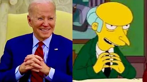 Joe just sits there like evil Mr. Burns, Wringing His Hands at his Minions...