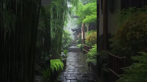 震撼·雨声助眠：窗外雨声缓解压力，庭院乡村带来深度冥想与失眠治愈#BGM#shorts #shortsvideo #sleepmusic #sleep #rainsounds #shortsvideo