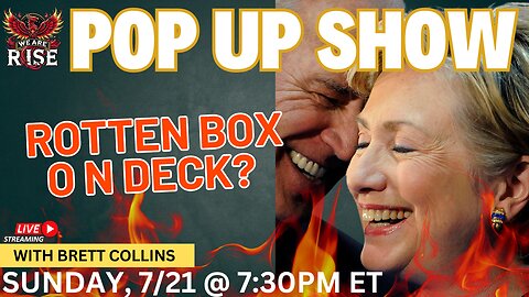 LIVE TONIGHT @ 7:30PM ET! Joe Takes a Dive, RottenBox On Deck? | Pop-Up Event