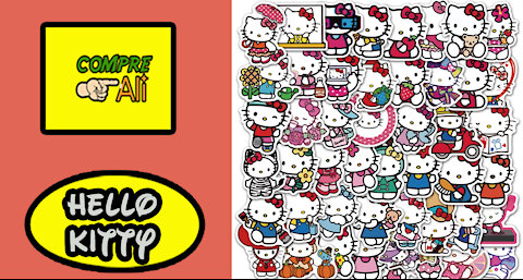 Adesivos Hello Kitty - Compre Ali