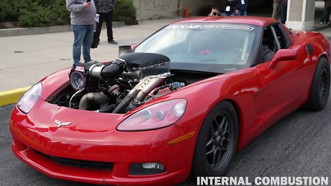 Cleetus Mcfarland Leaving PRI in the RUBY Corvette and MULLET El Camino