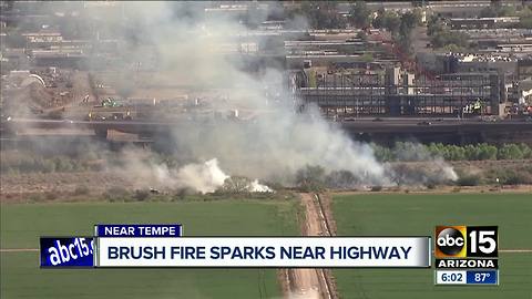 Brush fire sparks near Loop 101 and McKellips Road