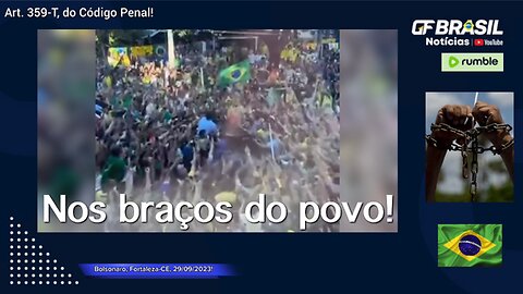 Multidão carrega Bolsonaro nos braços em Fortaleza-CE, 29/09/2023!