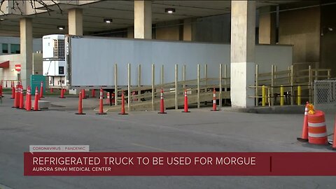 Refrigerated truck to be used for morgue