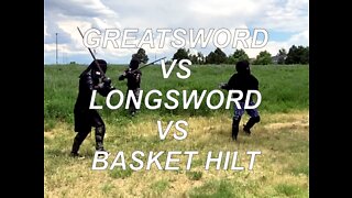 Season 1 - Episode 13 - 3 Man Battle! Claymore vs Longsword vs Basket Hilt