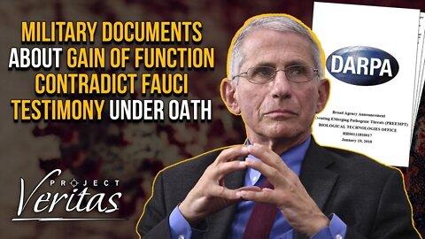 Military Documents about Gain of Function Contradict Fauci Testimony Under Oath #ExposeFauci