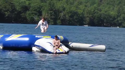"Teen Girl Falls Into Lake in Raft Launching Fail"