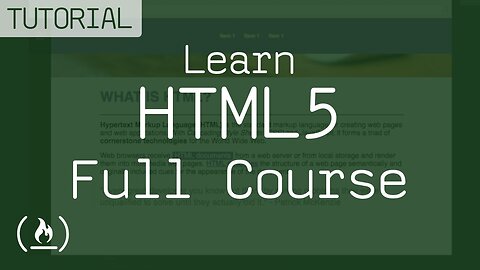 Learn HTML5 - full course with code samples