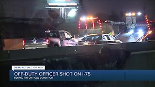 Off-duty officer shot, injured on I-75 in Detroit